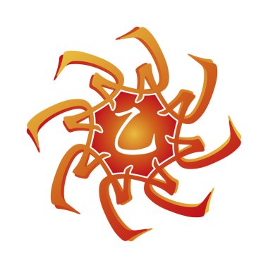 Çin hiyerogliflerinin sembolü. Çeviri 10 zodyak sapları, feng shui işaretleri hiyeroglif: 