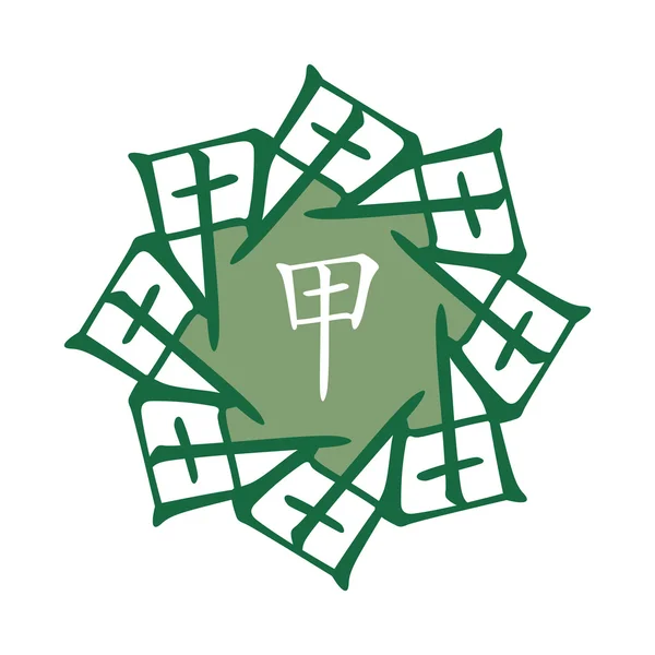 Çin hiyerogliflerinin sembolü. 10 zodyak sapları çevirisi, feng shui işaretleri hiyeroglif: 