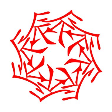 Çin hiyeroglif sembol. Çeviri 12 zodyak hayvanlar Şubesi, feng shui hiyeroglif işaretler: 'Dragon'. Beş Element. Yang toprak elementi. Kırmızı