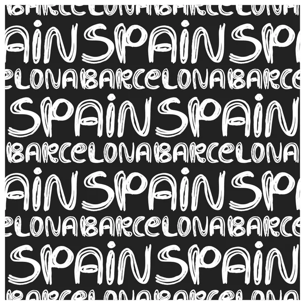 Spain and Barcelona pattern — Stock Vector