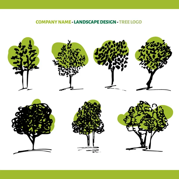 Ağaç vektör set ve logosu