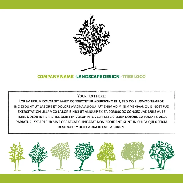 Ağaç vektör set ve logosu
