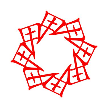 Çin hiyeroglif sembol. Çeviri, 10 zodyak kaynaklanıyor feng shui hiyeroglif işaretler: ağaç