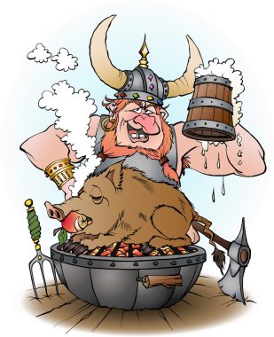 Viking invites to party clipart