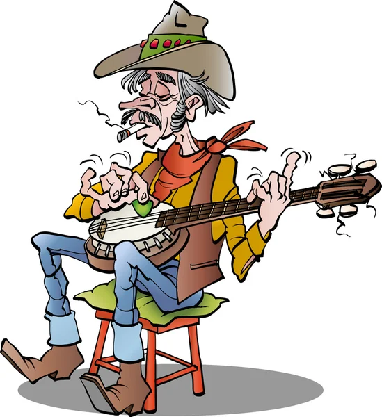 Land banjo-speler — Stockvector