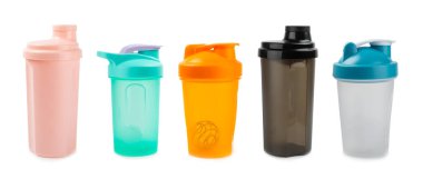 Protein tozu. Protein karışımı. Protein karışımı. Protein karışımı. Beyaz zemin üzerinde izole edilmiş protein karışımı.