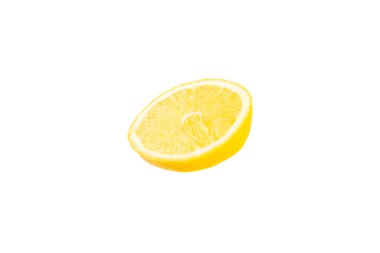 Lemon beyaz arka planda izole edilmiş. Dilimlenmiş limon meyvesi. Turunçgil yapraklı taze limon meyvesi. Limon suyu. Şablon. Metin için boşluk.