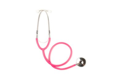 Steteskop beyaz arka planda izole edilmiş. Tıbbi alet. Tıbbi konsept. Sağlık hizmetleri. Sağlık Günü. Doktor ekipmanı. Kardiyoloji. Kalp hastalığı. Akciğer teşhisi. Solunum iltihabı teşhisi.