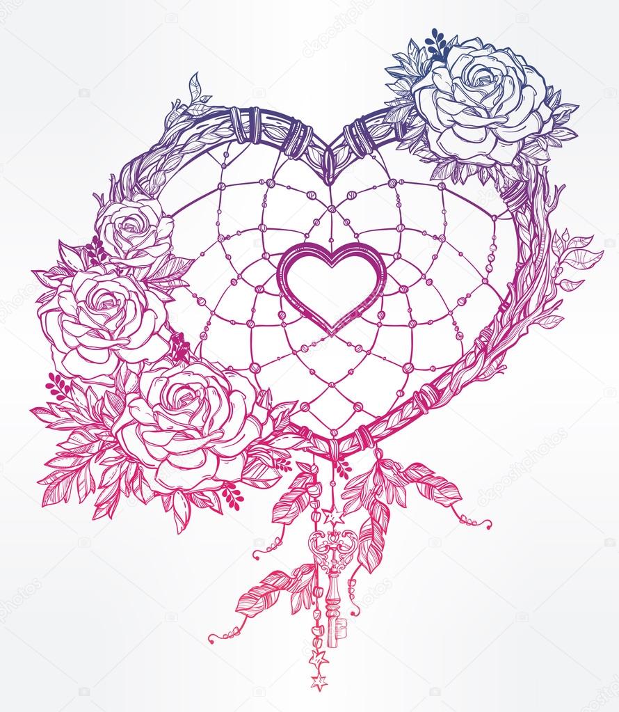 Free Free 208 Heart Dream Catcher Mandala Svg SVG PNG EPS DXF File