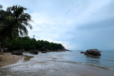 Samui Adası, Tayland Beach'de bir yerde akşam