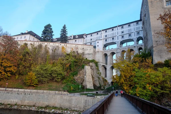 Du pont au château de Cesky Krumlov — Photo