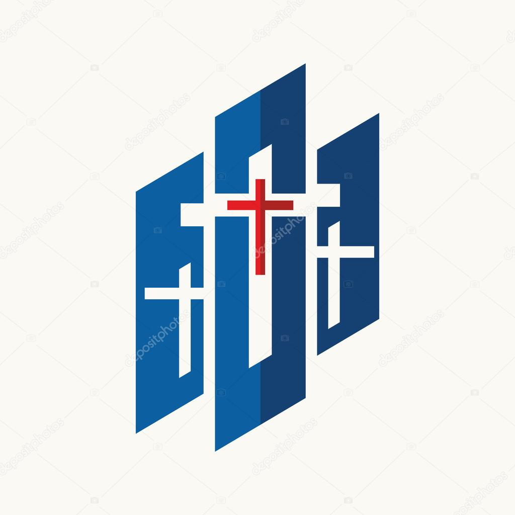 Church logo. Christian symbols.