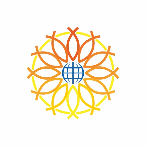 Logo de la iglesia. La unidad de la Iglesia universal de Cristo . — Archivo Imágenes Vectoriales