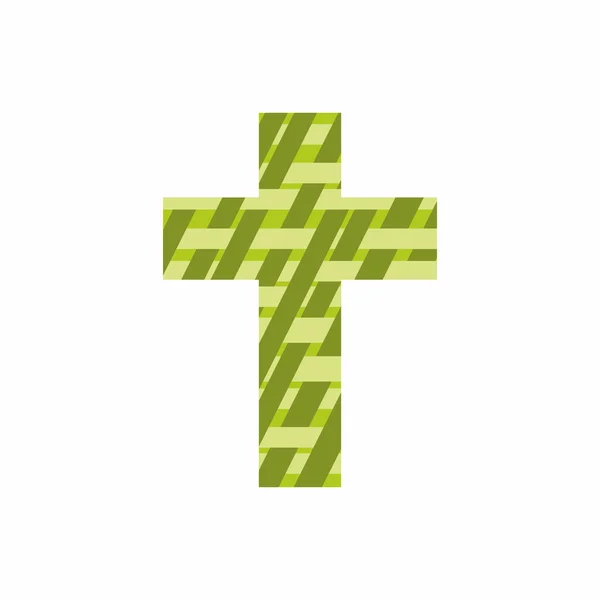 Kilise logosunu görmeniz gerekir. Hıristiyan sembolü. Çapraz. — Stok Vektör