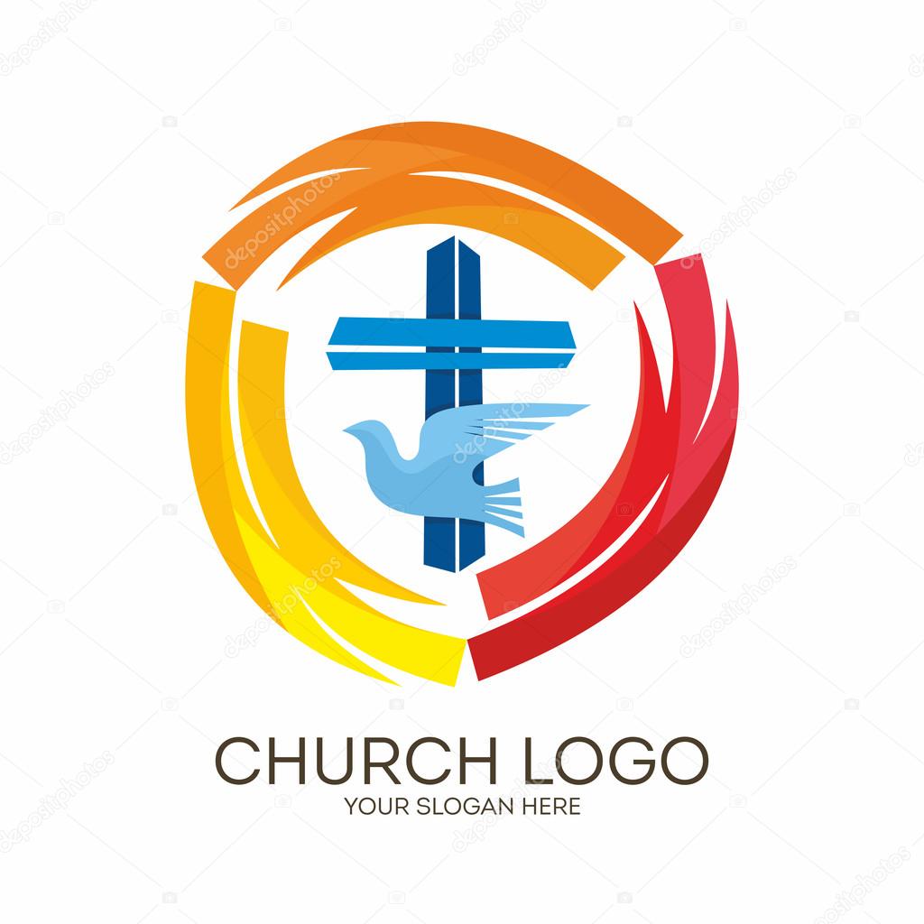 Conosciuto Logo di Chiesa Simboli cristiani Croce colomba lo Spirito HN64