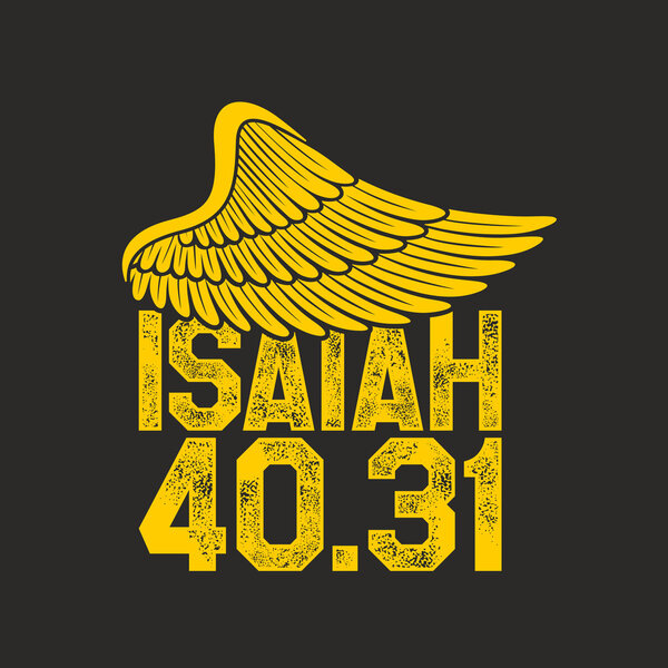 Библейские надписи. Христианское искусство Крыло. Исаия 40: 31
