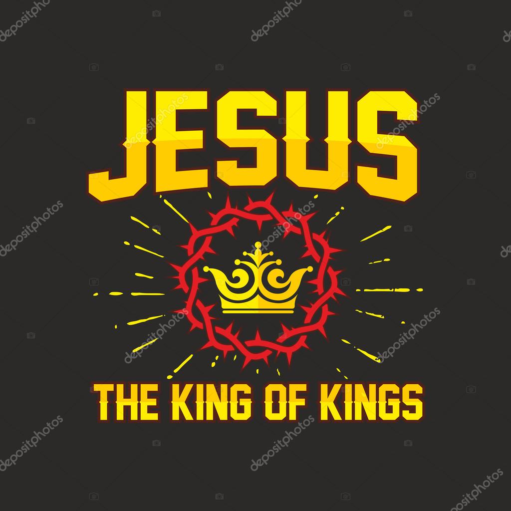 Bible lettering. Christian art. Jesus - the King of Kings.