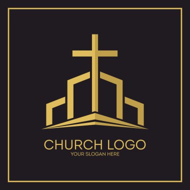 Kilise logosunu görmeniz gerekir. Hıristiyan sembolleri. İsa'nın çapraz.