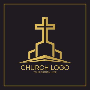 Kilise logosunu görmeniz gerekir. Hıristiyan sembolleri. İsa'nın çapraz.