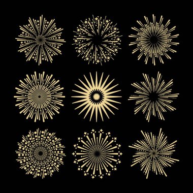 Havai fişekler, havai fişekler, enerji ve ışık patlaması..