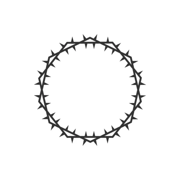 Christian Illustration Church Logo Crown Thorns Head Jesus Christ — Stock Vector