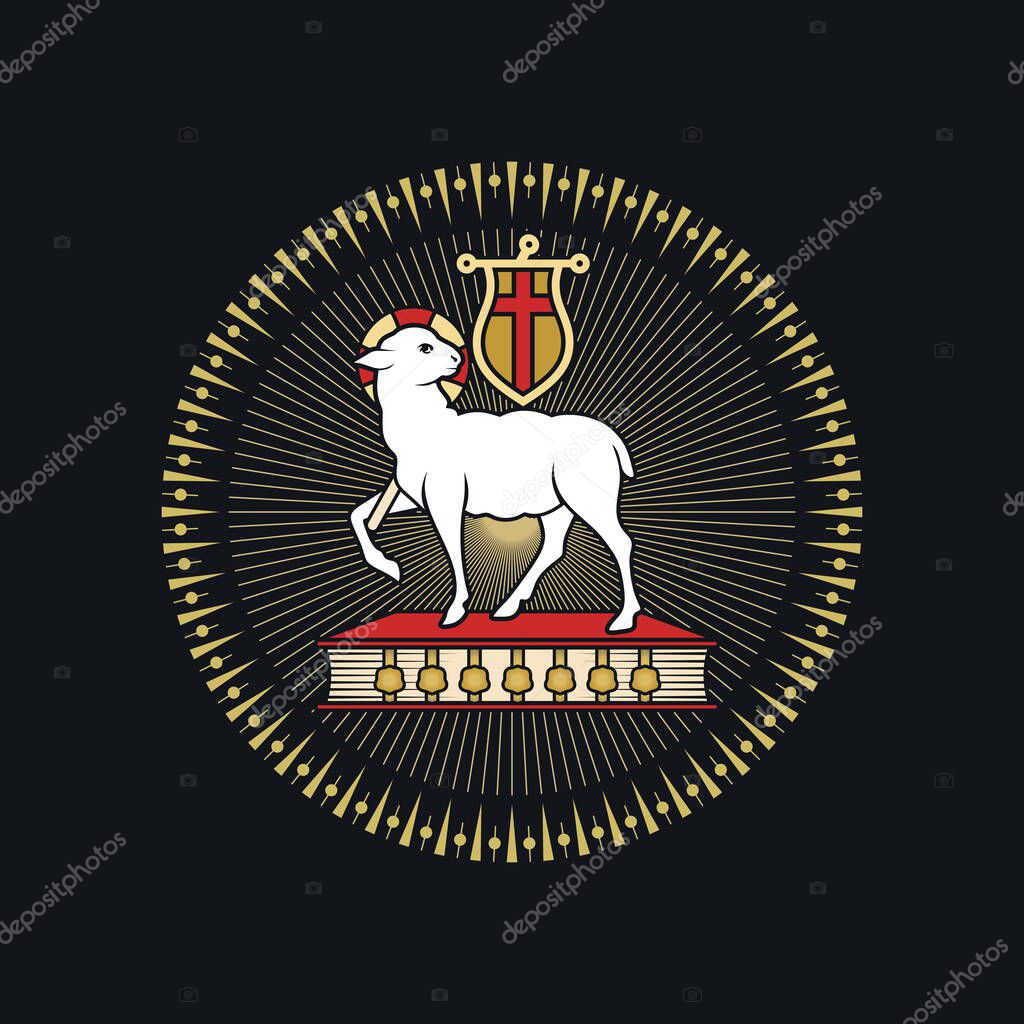 Christian illustration. The Lamb of God who takes away the sin of the whole world.