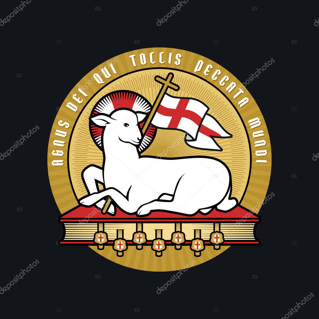 Christian illustration. The Lamb of God who takes away the sin of the whole world.