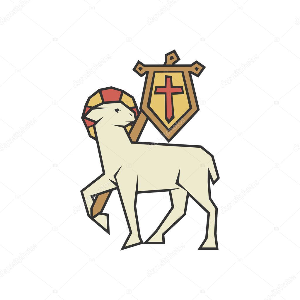 Christian illustration. The Lamb of God who takes away the sin of the whole world.