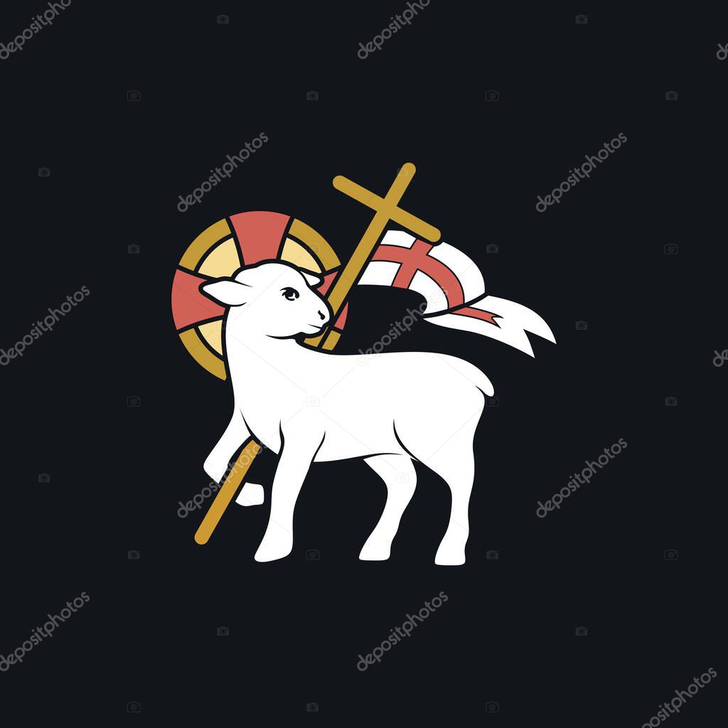 Christian illustration. The Lamb of God who takes away the sin of the whole world.
