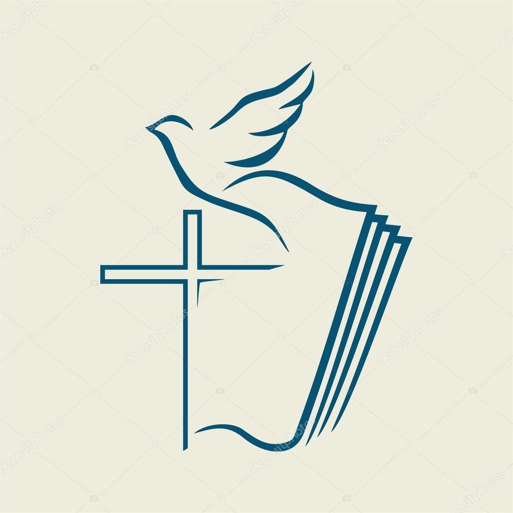 Holy spirit, cross, dove, Bible