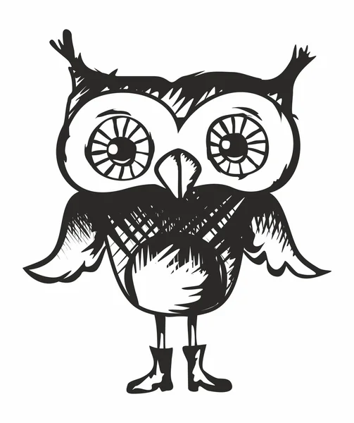 Αναπαράσταση της OWL σε μπότες — Διανυσματικό Αρχείο