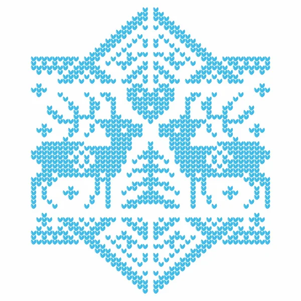 Tejer. Fondo de vector de Navidad. Ciervos y nieve . — Vector de stock