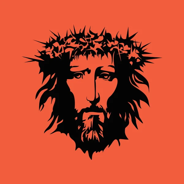 El rostro de Jesús. Arte dibujado a mano . — Archivo Imágenes Vectoriales