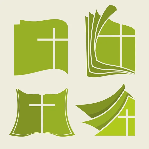 Set van Bijbel logo — Stockvector