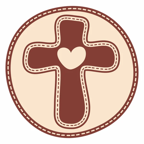 Хрест бейдж — стоковий вектор