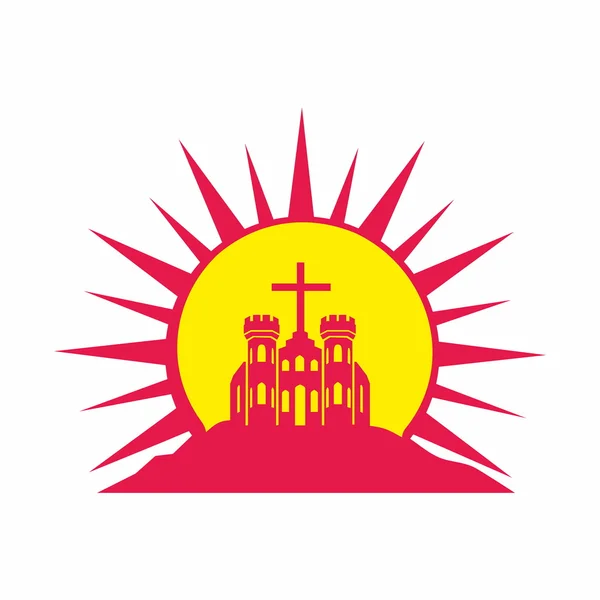 Logo kostela — Stockový vektor