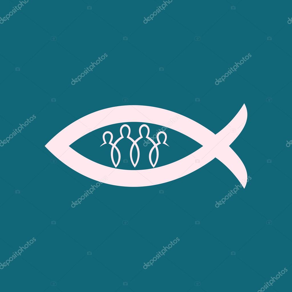 Church logo. Christian fellowship icon