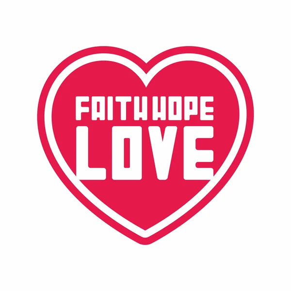 Heart Faith Hope Love — Stock Vector