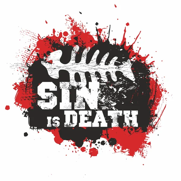 Sin is death — Stock Vector