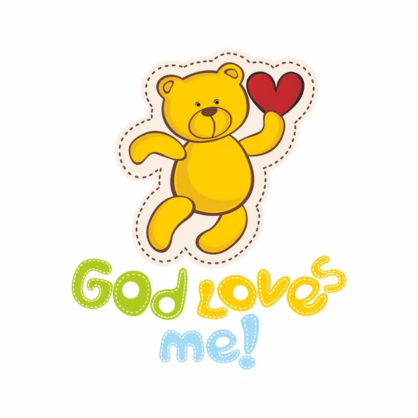 God loves me — Stock Vector