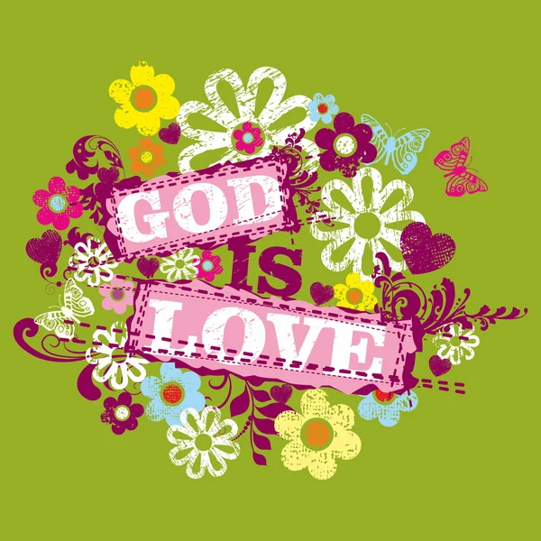 God is liefde — Stockvector