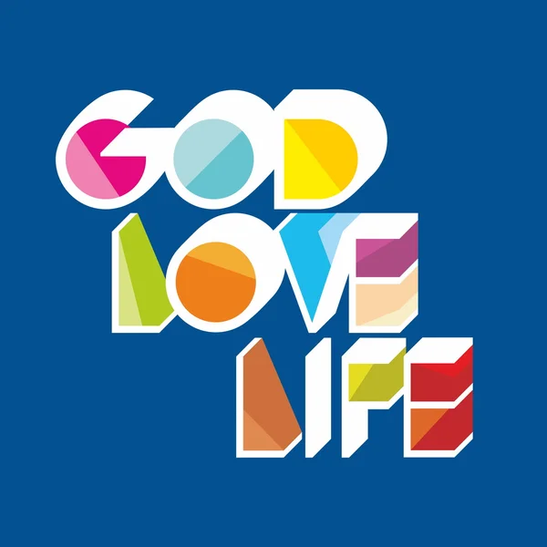 Deus ama a vida — Vetor de Stock