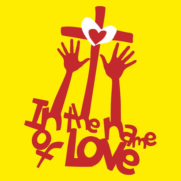 Во имя любви. Руки, поклонение, крест, сердце Иисуса
