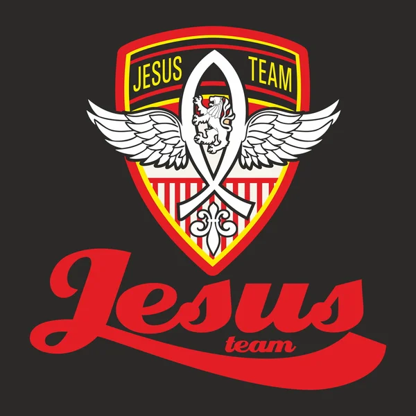 Jezus team logo — Stockvector