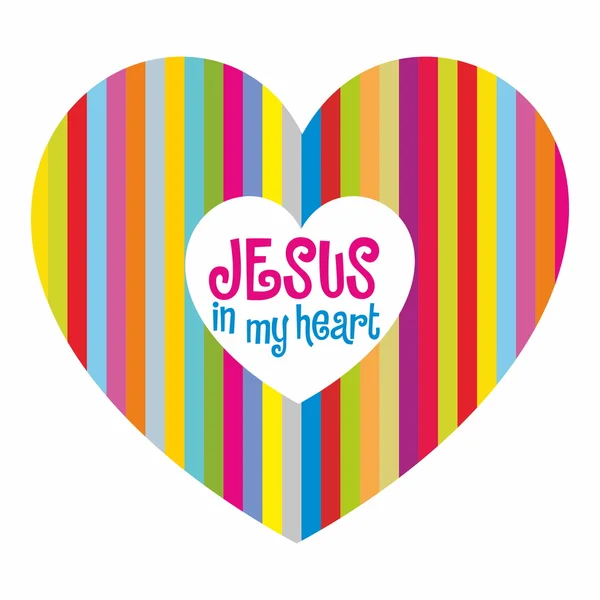Ježíš ve svém srdci — Stockový vektor