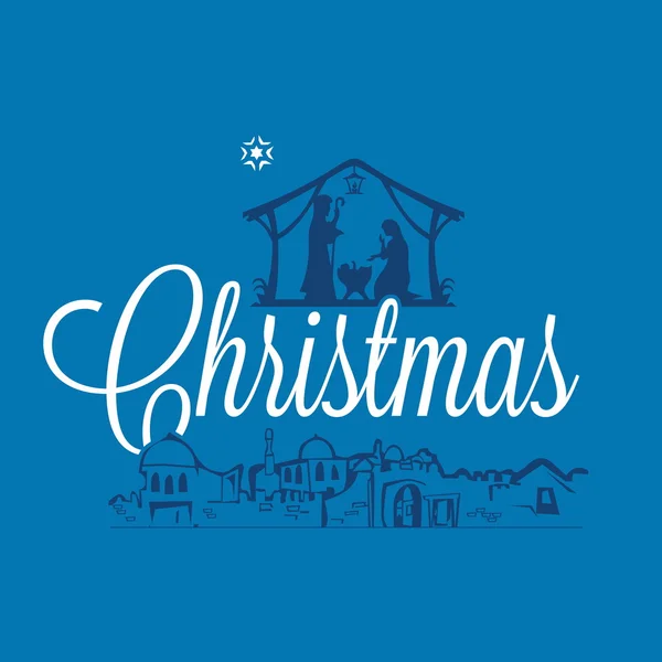 エルサレムのキリスト降誕のシーン、クリスマス シーン — ストックベクタ