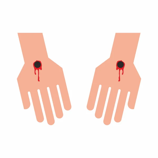 Heridas de Cristo. Jesús. . — Vector de stock