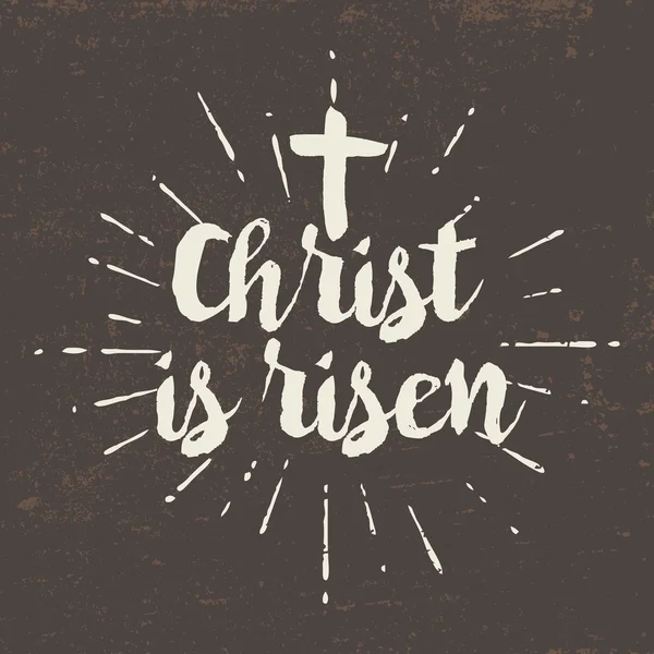 Christus is opgestaan. Belettering. — Stockvector