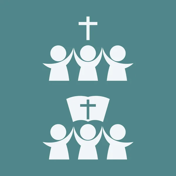 Domácí církev, skupina fo lidí, sbor — Stockový vektor