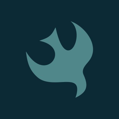 Güvercin simgesi. Güvercin çizgi çizme, kutsal ruh